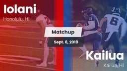 Matchup: 'Iolani vs. Kailua  2019