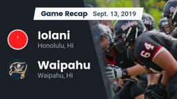 Recap: Iolani  vs. Waipahu   2019