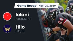 Recap: Iolani  vs. Hilo  2019