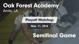 Matchup: Oak Forest Academy vs. Semifinal Game 2016