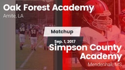 Matchup: Oak Forest Academy vs. Simpson County Academy 2017