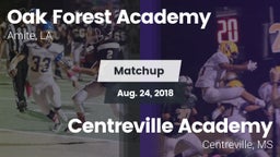 Matchup: Oak Forest Academy vs. Centreville Academy  2018