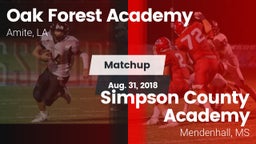 Matchup: Oak Forest Academy vs. Simpson County Academy 2018