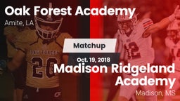 Matchup: Oak Forest Academy vs. Madison Ridgeland Academy 2018