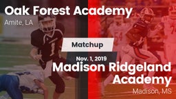 Matchup: Oak Forest Academy vs. Madison Ridgeland Academy 2019
