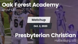 Matchup: Oak Forest Academy vs. Presbyterian Christian  2020