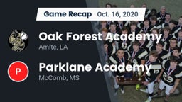 Recap: Oak Forest Academy  vs. Parklane Academy  2020