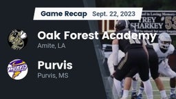 Recap: Oak Forest Academy  vs. Purvis  2023