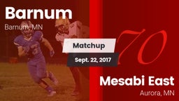Matchup: Barnum vs. Mesabi East  2017