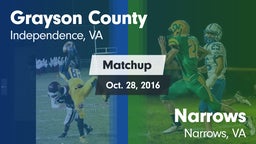 Matchup: Grayson County vs. Narrows  2016