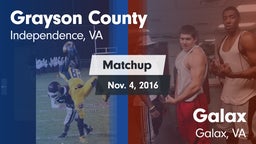 Matchup: Grayson County vs. Galax  2016