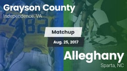 Matchup: Grayson County vs. Alleghany  2017