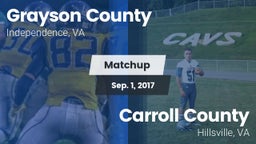 Matchup: Grayson County vs. Carroll County  2017