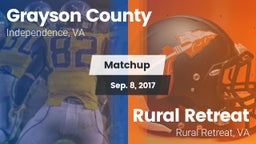 Matchup: Grayson County vs. Rural Retreat  2017