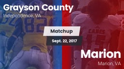 Matchup: Grayson County vs. Marion  2017