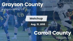 Matchup: Grayson County vs. Carroll County  2018