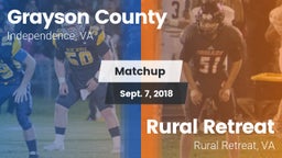 Matchup: Grayson County vs. Rural Retreat  2018