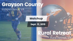 Matchup: Grayson County vs. Rural Retreat  2019