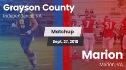Matchup: Grayson County vs. Marion  2019