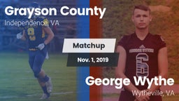 Matchup: Grayson County vs. George Wythe  2019