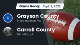 Recap: Grayson County  vs. Carroll County  2022