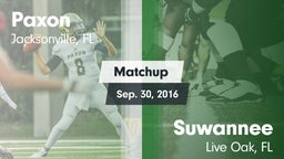 Matchup: Paxon vs. Suwannee  2016