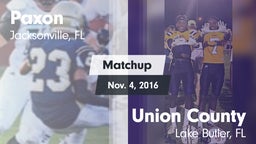 Matchup: Paxon vs. Union County  2016