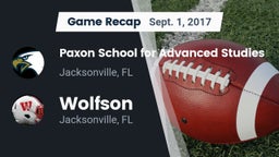 Recap: Paxon School for Advanced Studies vs. Wolfson  2017