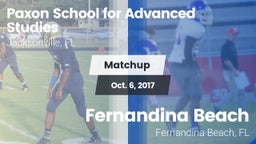 Matchup: Paxon School for vs. Fernandina Beach  2017
