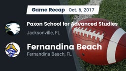 Recap: Paxon School for Advanced Studies vs. Fernandina Beach  2017