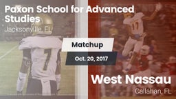 Matchup: Paxon School for vs. West Nassau  2017