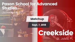 Matchup: Paxon School for vs. Creekside  2018