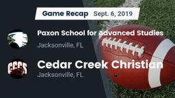Recap: Paxon School for Advanced Studies vs. Cedar Creek Christian  2019