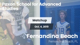Matchup: Paxon School for vs. Fernandina Beach  2019