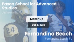 Matchup: Paxon School for vs. Fernandina Beach  2020