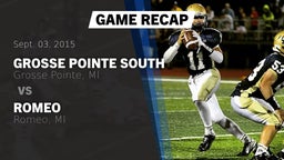 Recap: Grosse Pointe South  vs. Romeo  2015