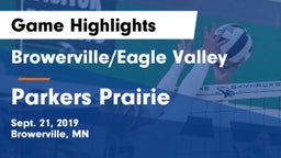 Browerville/Eagle Valley  vs Parkers Prairie Game Highlights - Sept. 21, 2019