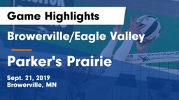 Browerville/Eagle Valley  vs Parker's Prairie Game Highlights - Sept. 21, 2019