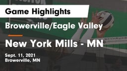 Browerville/Eagle Valley  vs New York Mills  - MN Game Highlights - Sept. 11, 2021