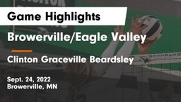 Browerville/Eagle Valley  vs Clinton Graceville Beardsley Game Highlights - Sept. 24, 2022