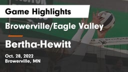Browerville/Eagle Valley  vs Bertha-Hewitt  Game Highlights - Oct. 28, 2022