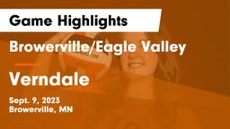Browerville/Eagle Valley  vs Verndale  Game Highlights - Sept. 9, 2023