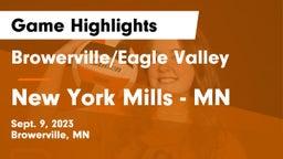 Browerville/Eagle Valley  vs New York Mills  - MN Game Highlights - Sept. 9, 2023