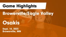 Browerville/Eagle Valley  vs Osakis  Game Highlights - Sept. 14, 2023