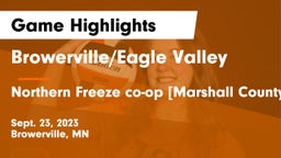 Browerville/Eagle Valley  vs Northern Freeze co-op [Marshall County Central/Tri-County]  Game Highlights - Sept. 23, 2023