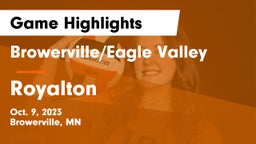 Browerville/Eagle Valley  vs Royalton  Game Highlights - Oct. 9, 2023