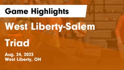 West Liberty-Salem  vs Triad  Game Highlights - Aug. 24, 2023