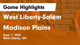 West Liberty-Salem  vs Madison Plains  Game Highlights - Sept. 7, 2023