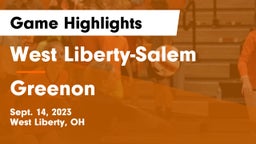 West Liberty-Salem  vs Greenon  Game Highlights - Sept. 14, 2023