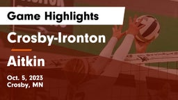 Crosby-Ironton  vs Aitkin  Game Highlights - Oct. 5, 2023